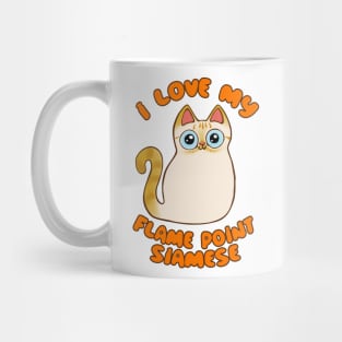 I Love My Flame Point Siamese Cat Cute Cartoon Kitty Kawaii Mug